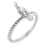 KIARA Lab Grown Diamond Engagement Ring Setting for Marquise Stones