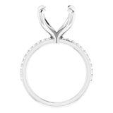 SADIE Lab Grown Diamond Engagement Ring Setting for Asscher Stones