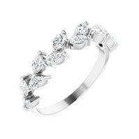 14K White 5/8 CTW Natural Diamond Anniversary Band