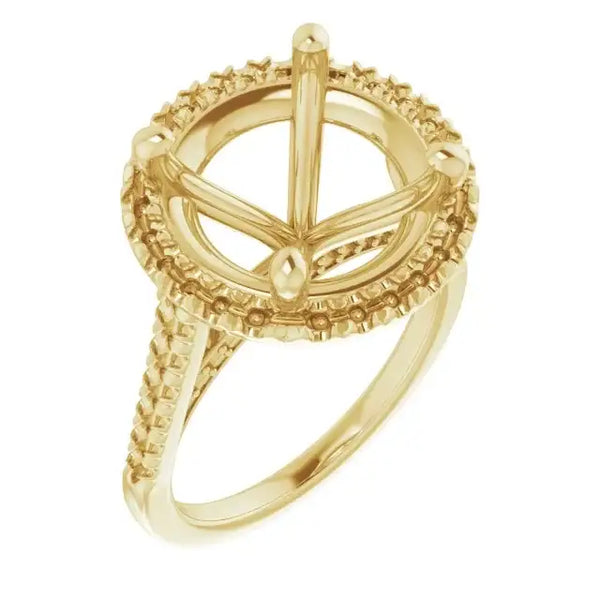 ANGEL Accented Engagement Ring Setting for Round Stones - Larson Jewelers