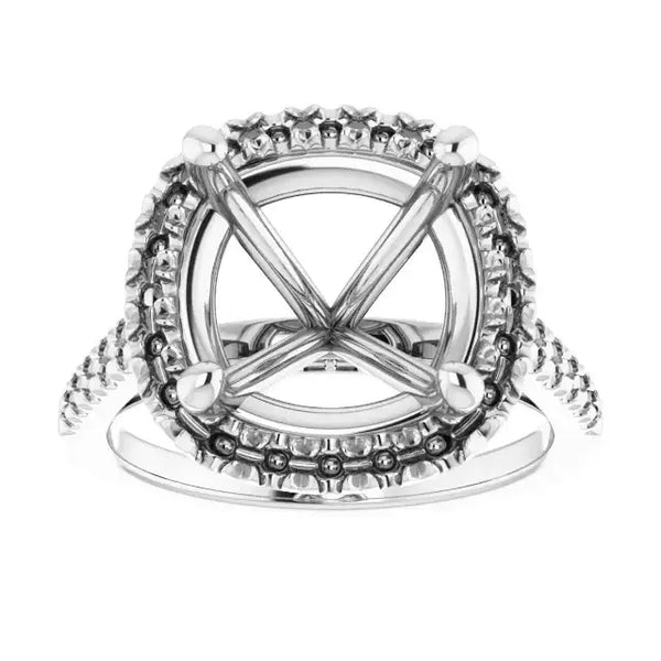 ANGEL Accented Engagement Ring Setting for Cushion Stones - Larson Jewelers