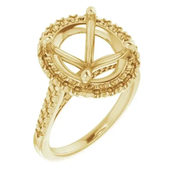 ANGEL Accented Engagement Ring Setting for Oval Stones - Larson Jewelers