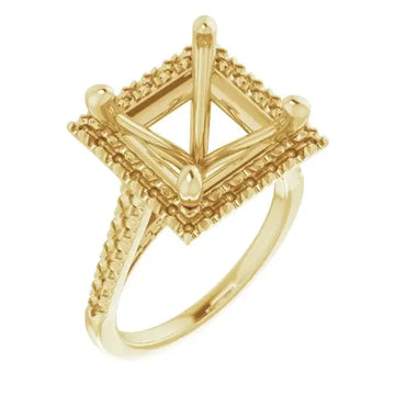 ANGEL Accented Engagement Ring Setting for Square Stones - Larson Jewelers