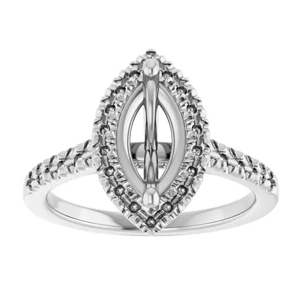 ANGEL Accented Engagement Ring Setting for Marquise Stones - Larson Jewelers