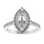 ANGEL Accented Engagement Ring Setting for Marquise Stones