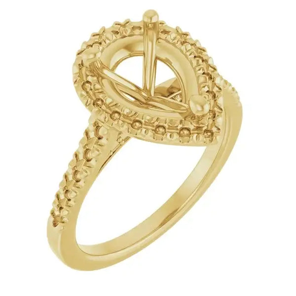 ANGEL Accented Engagement Ring Setting for Pear Stones - Larson Jewelers