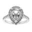 ANGEL Accented Engagement Ring Setting for Pear Stones