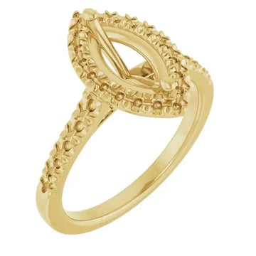 ANGEL Accented Engagement Ring Setting for Marquise Stones - Larson Jewelers