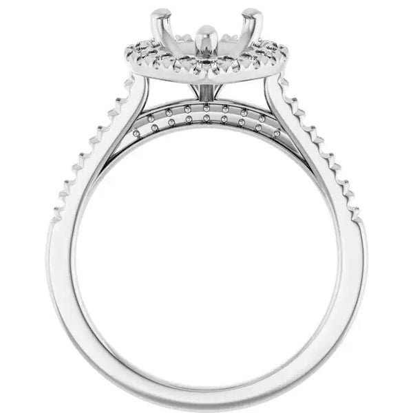 ANGEL Accented Engagement Ring Setting for Pear Stones - Larson Jewelers