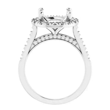 ANGEL Accented Engagement Ring Setting for Oval Stones - Larson Jewelers