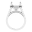 ANGEL Accented Engagement Ring Setting for Square Stones