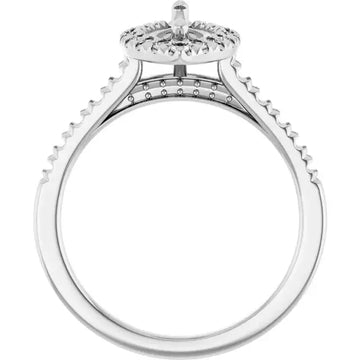 ANGEL Accented Engagement Ring Setting for Marquise Stones - Larson Jewelers