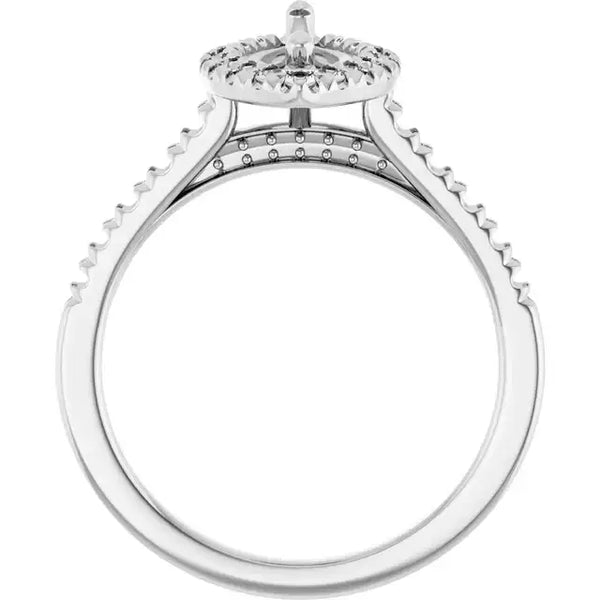 ANGEL Accented Engagement Ring Setting for Marquise Stones - Larson Jewelers