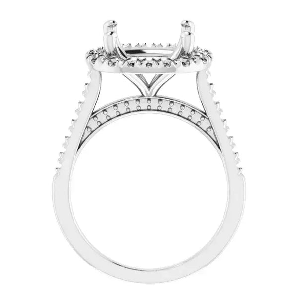 ANGEL Accented Engagement Ring Setting for Cushion Stones - Larson Jewelers