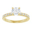 MILA 18K Yellow Gold Round Lab Grown Diamond French-Set Engagement Ring