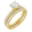 MILA 18K Yellow Gold Round Lab Grown Diamond French-Set Engagement Ring