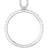 AMELIA Lab Grown Diamond French-Set Engagement Ring Setting for Cushion Stones