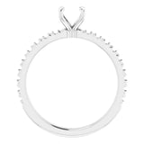 AMELIA Lab Grown Diamond French-Set Engagement Ring Setting for Square Stones