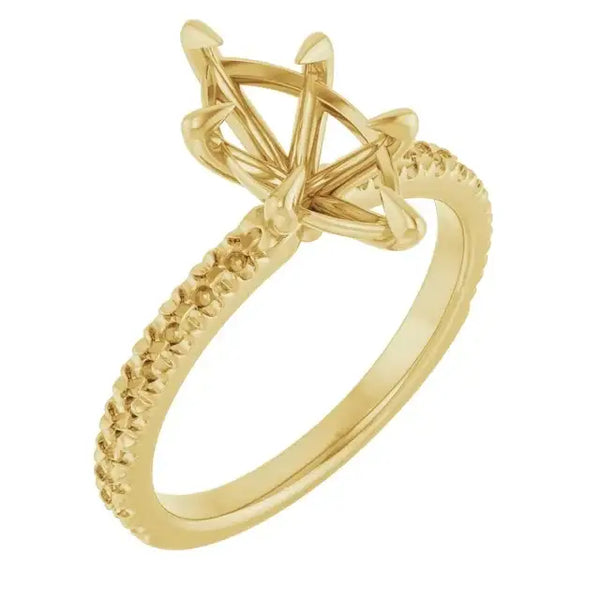 AMELIA Lab Grown Diamond French-Set Engagement Ring Setting for Marquise Stones - Larson Jewelers
