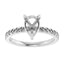 AMELIA Lab Grown Diamond French-Set Engagement Ring Setting for Pear Stones