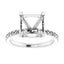 AMELIA Lab Grown Diamond French-Set Engagement Ring Setting for Asscher Stones