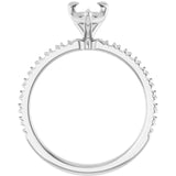 AMELIA Lab Grown Diamond French-Set Engagement Ring Setting for Pear Stones
