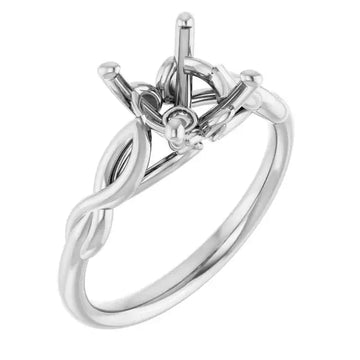 GRACE Solitaire Engagement Ring Setting for Round Stones - Larson Jewelers
