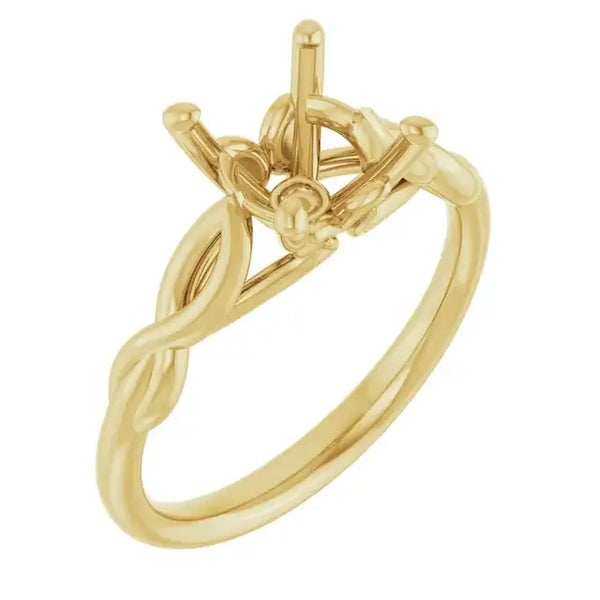 GRACE Solitaire Engagement Ring Setting for Round Stones - Larson Jewelers