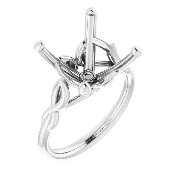 GRACE Solitaire Engagement Ring Setting for Cushion Stones - Larson Jewelers