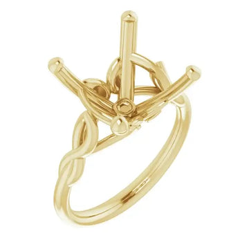 GRACE Solitaire Engagement Ring Setting for Cushion Stones - Larson Jewelers