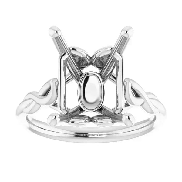 GRACE Solitaire Engagement Ring Setting for Emerald Stones - Larson Jewelers