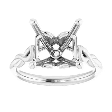 GRACE Solitaire Engagement Ring Setting for Asscher Stones - Larson Jewelers