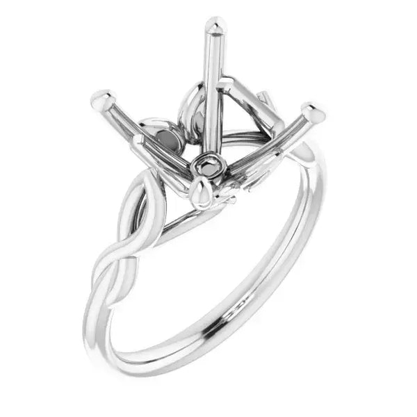 GRACE Solitaire Engagement Ring Setting for Asscher Stones - Larson Jewelers