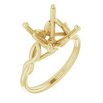GRACE Solitaire Engagement Ring Setting for Asscher Stones - Larson Jewelers