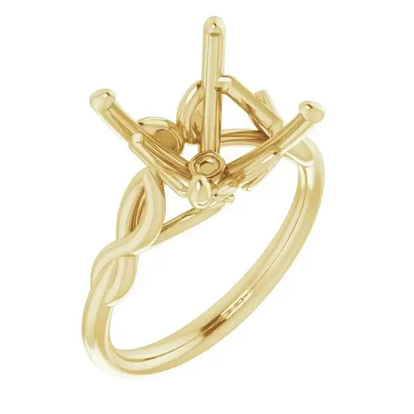 GRACE Solitaire Engagement Ring Setting for Asscher Stones - Larson Jewelers