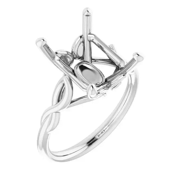 GRACE Solitaire Engagement Ring Setting for Emerald Stones - Larson Jewelers