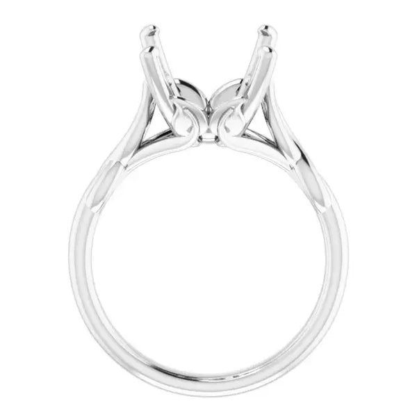 GRACE Solitaire Engagement Ring Setting for Emerald Stones - Larson Jewelers