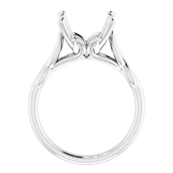 GRACE Solitaire Engagement Ring Setting for Asscher Stones - Larson Jewelers