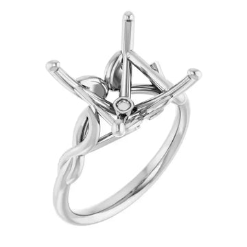 GRACE Solitaire Engagement Ring Setting for Square Stones - Larson Jewelers
