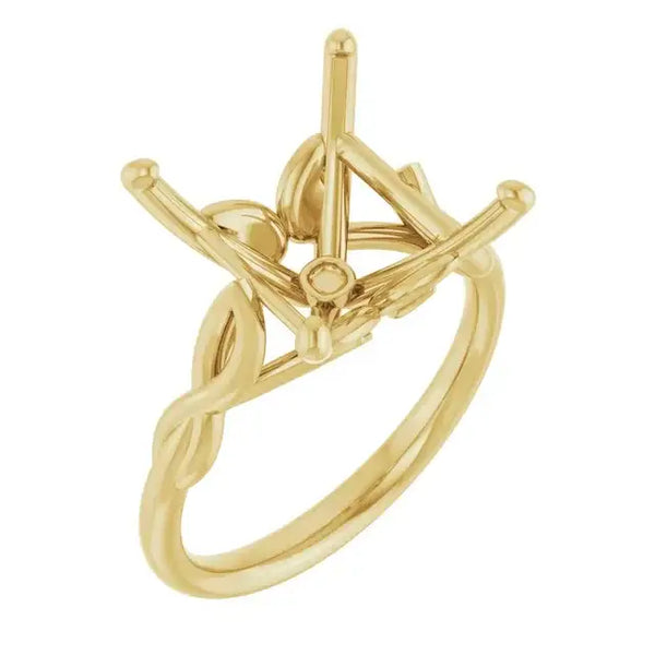 GRACE Solitaire Engagement Ring Setting for Square Stones - Larson Jewelers