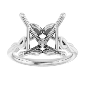 GRACE Solitaire Engagement Ring Setting for Square Stones - Larson Jewelers