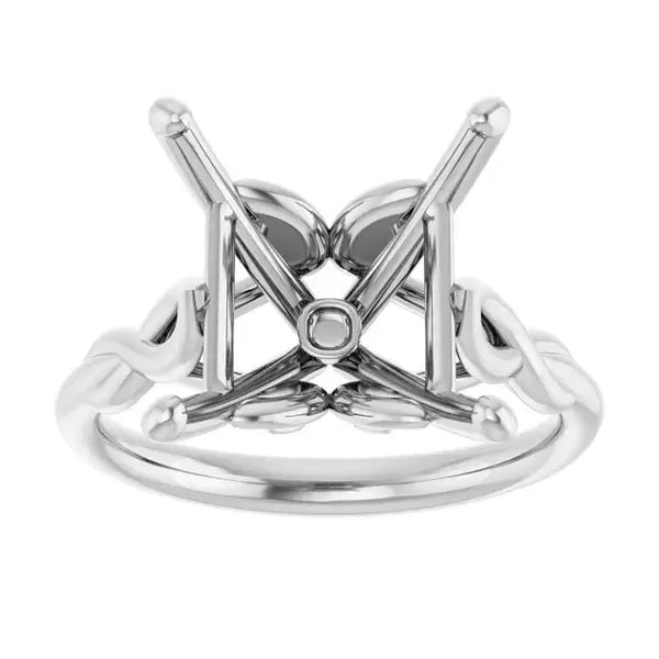 GRACE Solitaire Engagement Ring Setting for Square Stones - Larson Jewelers