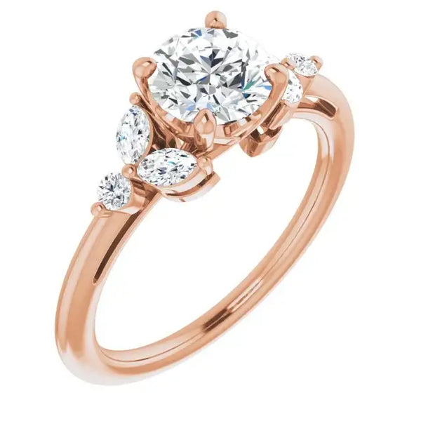 AURELIE 14K Rose Gold Oval Lab Grown Diamond Engagement Ring - Larson Jewelers