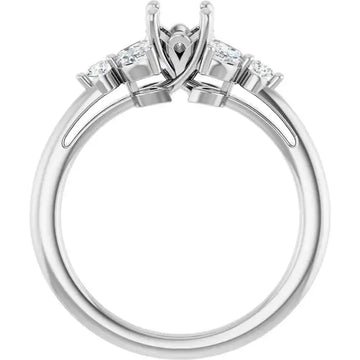 HAILEY Lab Grown Diamond Engagement Ring Setting for Round Stone - Larson Jewelers
