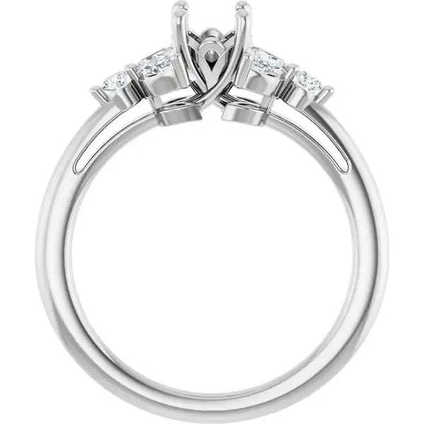 HAILEY Lab Grown Diamond Engagement Ring Setting for Round Stone - Larson Jewelers