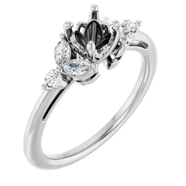 HAILEY Lab Grown Diamond Engagement Ring Setting for Round Stone - Larson Jewelers