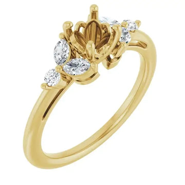 HAILEY Lab Grown Diamond Engagement Ring Setting for Round Stone - Larson Jewelers
