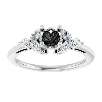 HAILEY Lab Grown Diamond Engagement Ring Setting for Round Stone - Larson Jewelers