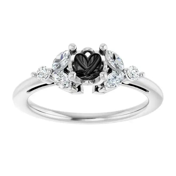 HAILEY Lab Grown Diamond Engagement Ring Setting for Round Stone - Larson Jewelers
