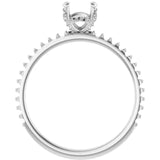 DIOR Hidden Halo Lab Grown Diamond Engagement Ring Setting for Cushion Stones